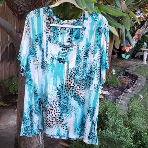 Cute plus size silky blouse